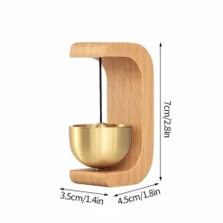 Rustikale Türklingel aus Holz – Waldlied, Heimdekoration