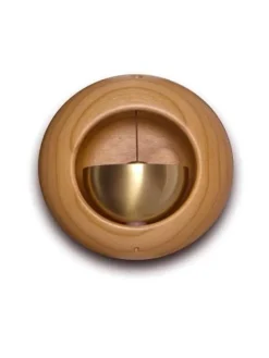 Rustikale Türklingel aus Massivholz – süße Hängedekoration