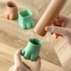 Rutschfeste Möbelbeinabdeckungen für Katzenpfoten – 4er-Pack Schutzpolster