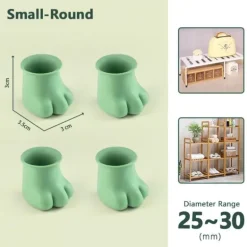 Rutschfeste Möbelbeinabdeckungen für Katzenpfoten – 4er-Pack Schutzpolster