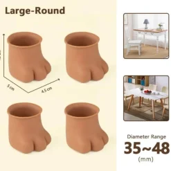 Rutschfeste Möbelbeinabdeckungen für Katzenpfoten – 4er-Pack Schutzpolster