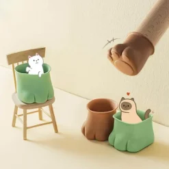 Rutschfeste Möbelbeinabdeckungen für Katzenpfoten – 4er-Pack Schutzpolster