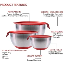 Rutschfeste Multifunktions-Reibe-Rührschüsseln