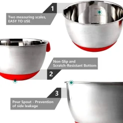 Rutschfeste Multifunktions-Reibe-Rührschüsseln