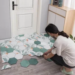 Rutschfeste nordische Sechseck-Fußmatte – staubdichte Eingangsmatte