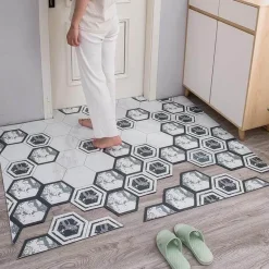 Rutschfeste nordische Sechseck-Fußmatte – staubdichte Eingangsmatte