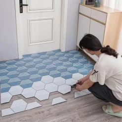 Rutschfeste nordische Sechseck-Fußmatte – staubdichte Eingangsmatte