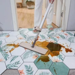 Rutschfeste nordische Sechseck-Fußmatte – staubdichte Eingangsmatte