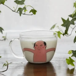 Sakura Glas Kaffeetasse Katze Hirsch Kaninchen Teetasse Maid Trinkgeschirr