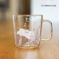 Sakura Glas Kaffeetasse Katze Hirsch Kaninchen Teetasse Maid Trinkgeschirr