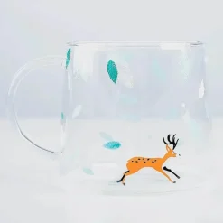Sakura Glas Kaffeetasse Katze Hirsch Kaninchen Teetasse Maid Trinkgeschirr