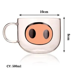 Sakura Glas Kaffeetasse Katze Hirsch Kaninchen Teetasse Maid Trinkgeschirr