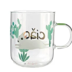 Sakura Glas Kaffeetasse Katze Hirsch Kaninchen Teetasse Maid Trinkgeschirr