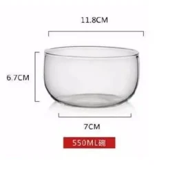 Salatschüssel-Set aus Borosilikatglas – Bento-Box zur Lebensmittelaufbewahrung