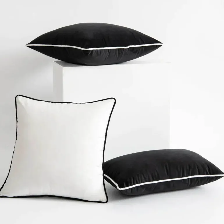 Samt-Kissenbezug-Set – Moderne nordische 50x50 Kissenbezüge