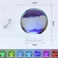 Sandmalerei-Tischlampe – Künstlerische dekorative Beleuchtung