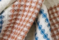 Saugfähiges Badetuch aus weicher Baumwolle mit Wabenstreifen – 70 x 140 cm