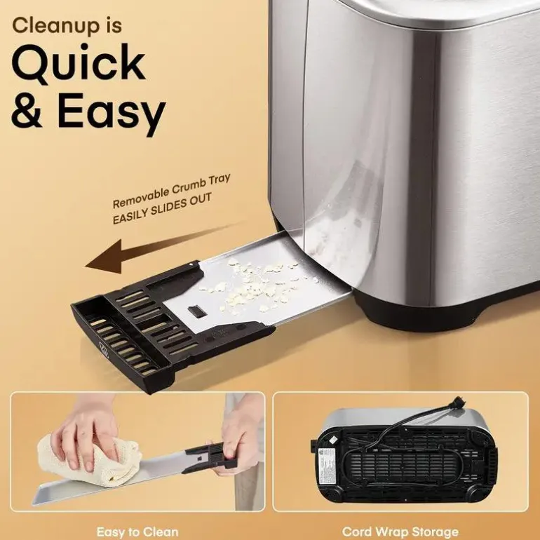 4-Scheiben-Toaster – Touchscreen-Steuerung, extrabreite Schlitze