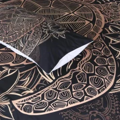 Schildkröten-Bettbezug-Set – Luxuriöse goldene Schildkrötenbettwäsche