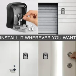 Schließfach zur Aufbewahrung von Kombinationsschlüsseln – wetterfester 4-stelliger Sicherheitssafe