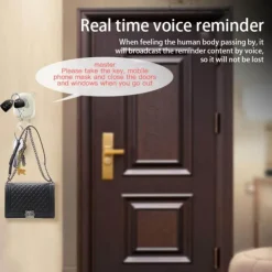 Schlüsselhaken mit Cartoon-Elfenmotiv und Spracherinnerung – Festliche Weihnachtsdekoration