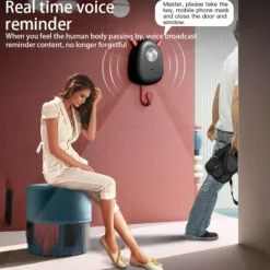 Schlüsselhaken mit Cartoon-Elfenmotiv und Spracherinnerung – Festliche Weihnachtsdekoration