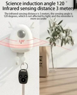 Schlüsselhaken mit Cartoon-Elfenmotiv und Spracherinnerung – Festliche Weihnachtsdekoration