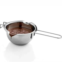 Schmelztiegel aus Edelstahl – langer Griff für die Herstellung von Wachs, Butter, Schokolade, Kerzen und Seife