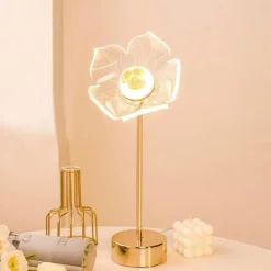 Schmetterlingsblumen-Tischlampe – dekorative Akzentbeleuchtung