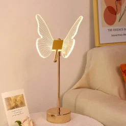 Schmetterlingsblumen-Tischlampe – dekorative Akzentbeleuchtung