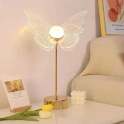 Schmetterlingsblumen-Tischlampe – dekorative Akzentbeleuchtung