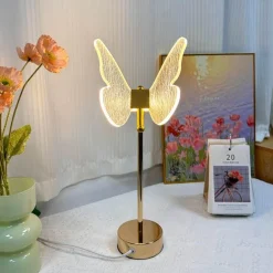 Schmetterlingsblumen-Tischlampe – dekorative Akzentbeleuchtung