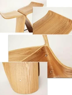 Schmetterlingshocker aus Walnussholz – Hochwertige Akzentmöbel aus Holz