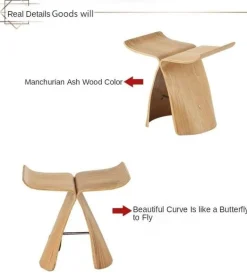 Schmetterlingshocker aus Walnussholz – Hochwertige Akzentmöbel aus Holz