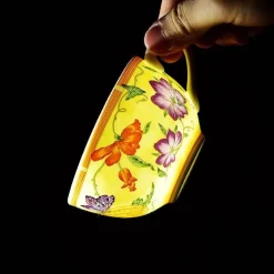 Schmetterlings-Küchengeschirr-Set – Kaffeetassen, Untertassen, Kaffeekanne, Milchkännchen, Zuckerdose, Kuchenteller