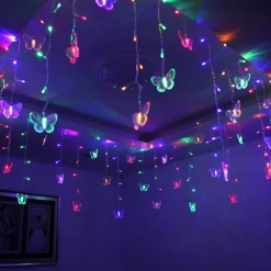 Schmetterlings-LED-Vorhanglichter - Dekorative Lichterketten