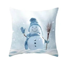 Schneemann Kissenbezug - Winter Weihnachtsdekoration
