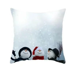 Schneemann Kissenbezug - Winter Weihnachtsdekoration