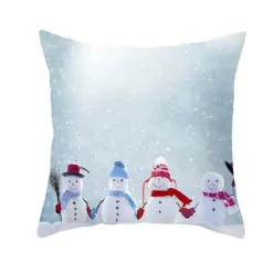 Schneemann Kissenbezug - Winter Weihnachtsdekoration