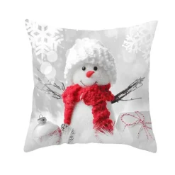 Schneemann Kissenbezug - Winter Weihnachtsdekoration
