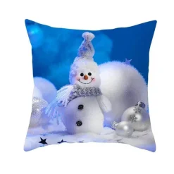 Schneemann Kissenbezug - Winter Weihnachtsdekoration