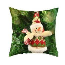 Schneemann Kissenbezug - Winter Weihnachtsdekoration