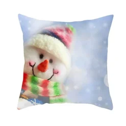 Schneemann Kissenbezug - Winter Weihnachtsdekoration