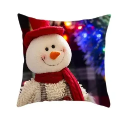 Schneemann Kissenbezug - Winter Weihnachtsdekoration