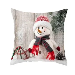 Schneemann Kissenbezug - Winter Weihnachtsdekoration