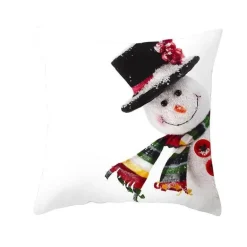 Schneemann Kissenbezug - Winter Weihnachtsdekoration