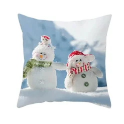 Schneemann Kissenbezug - Winter Weihnachtsdekoration