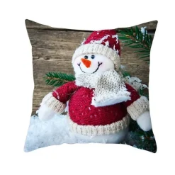 Schneemann Kissenbezug - Winter Weihnachtsdekoration