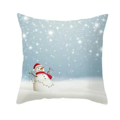 Schneemann Kissenbezug - Winter Weihnachtsdekoration