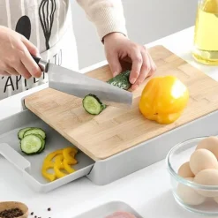 Schneidebrett mit Schublade – Küchen-Organizer und Aufbewahrungslösung